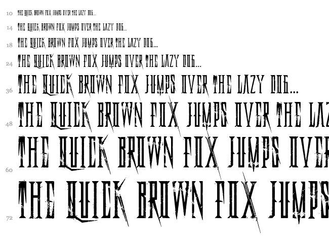Deadly Black Chain font waterfall